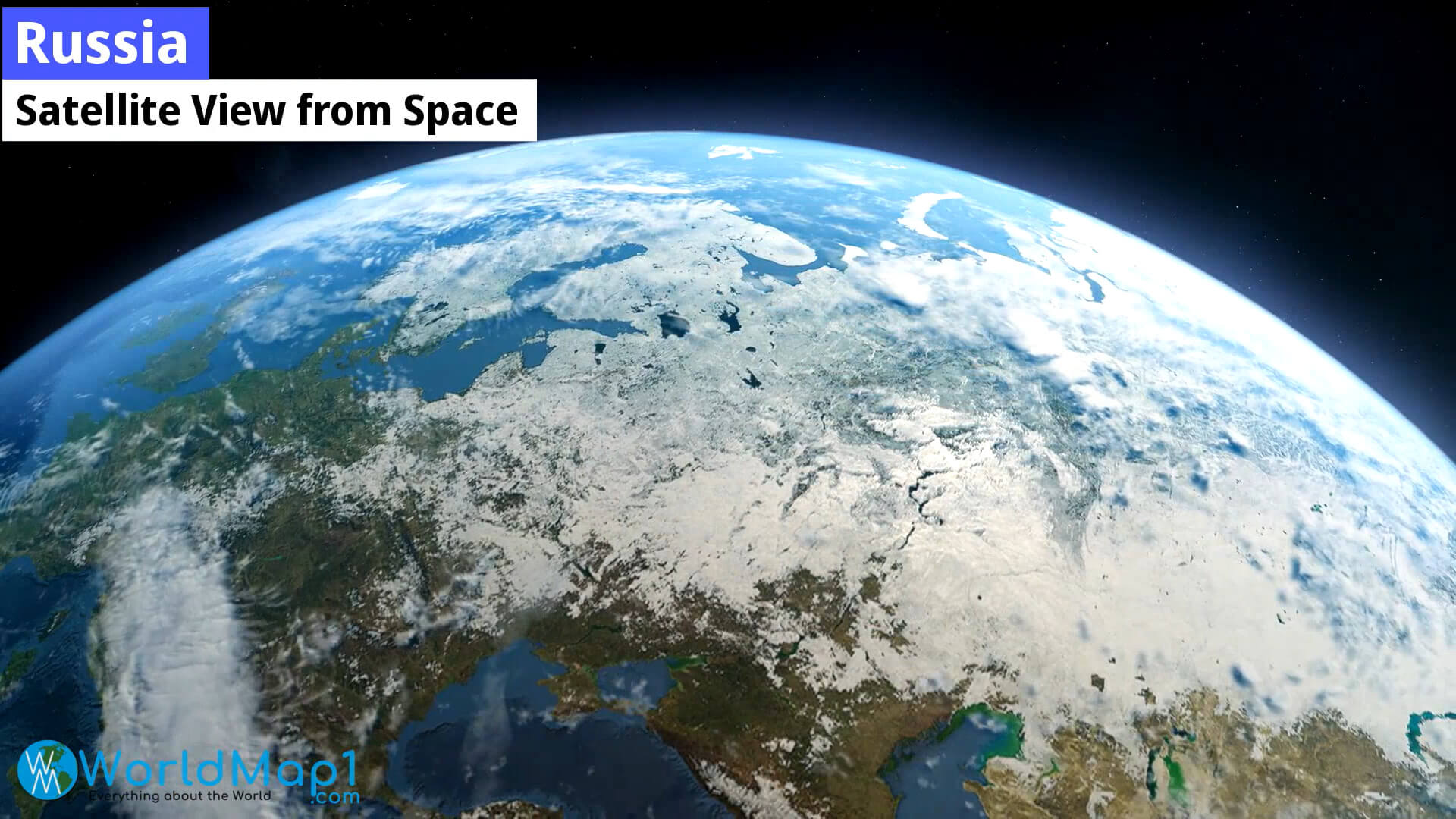 Russland Satellitenansicht aus dem Weltraum